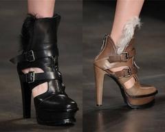 Neu Etro RUNWAY LEATHER SHEARLING PLATFORM ANKLE BOOTS SCHWARZ It.38 - US 8