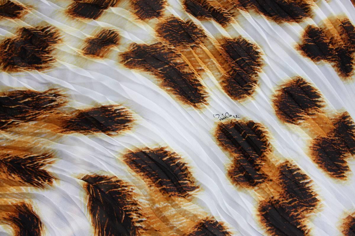 New ROBERTO CAVALLI Leopard Print Silk Corset Dress Gown It. 42 - US 6 1