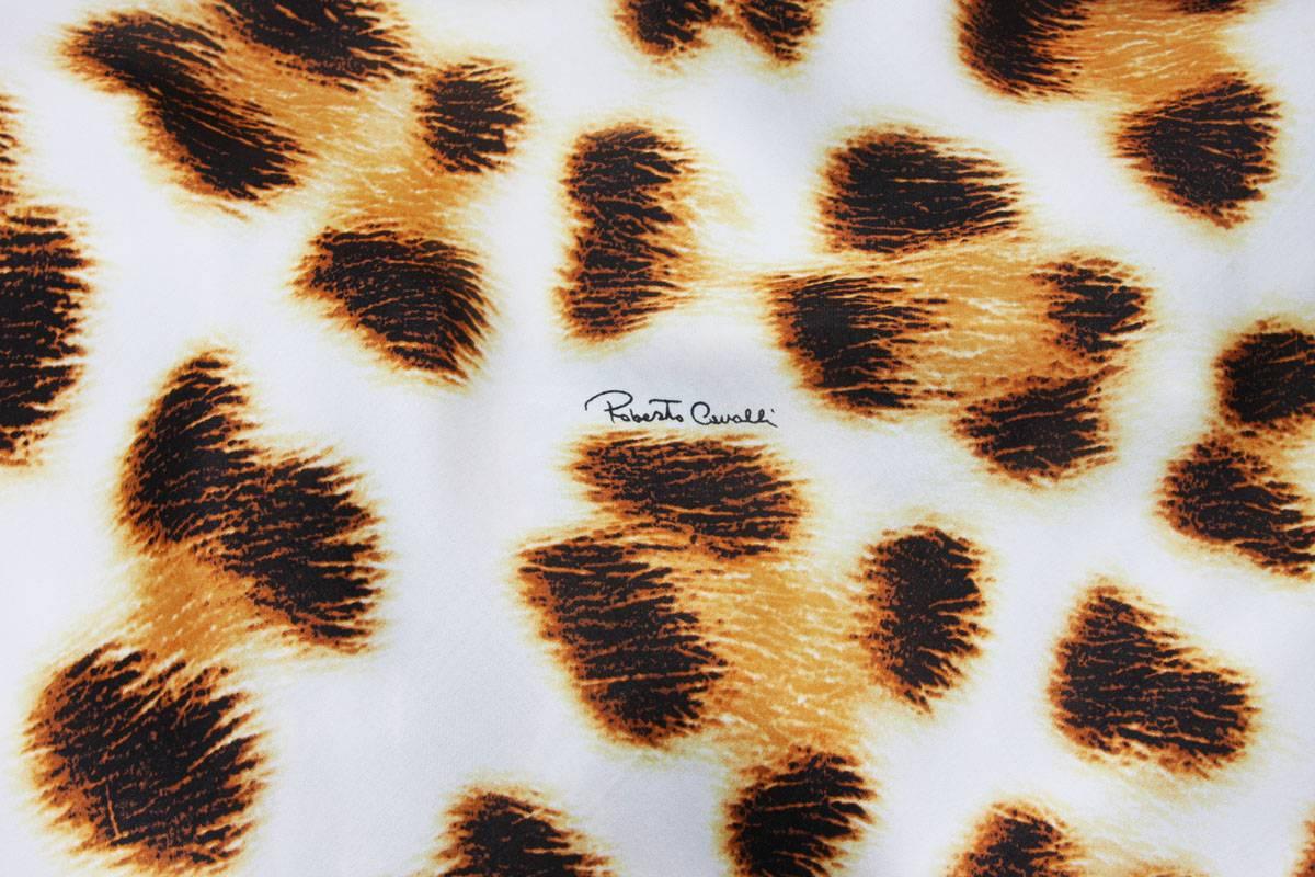 New ROBERTO CAVALLI Leopard Print Silk Corset Dress Gown It. 42 - US 6 2