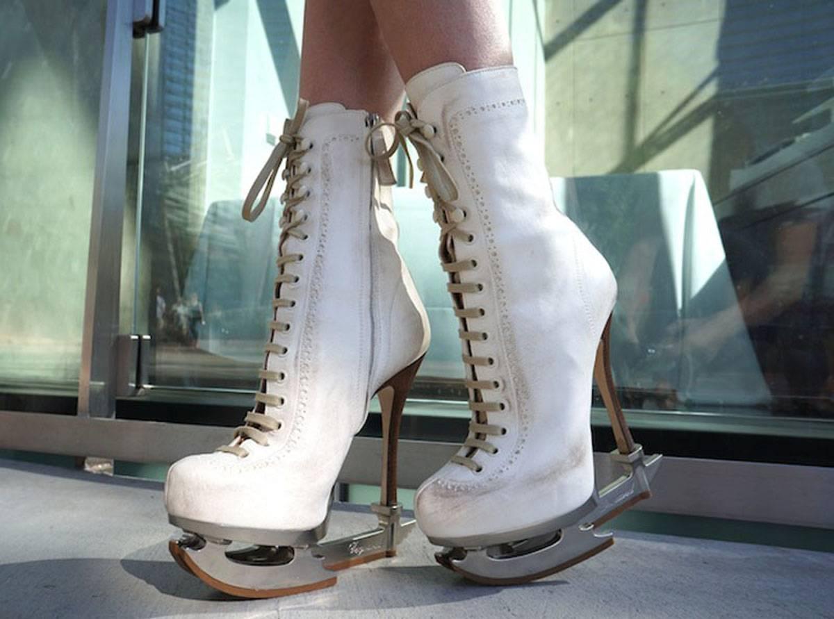 New DSQUARED2 *SKATE MOSS* Runway Ice Skate White Ankle Leather Boots It 39  1