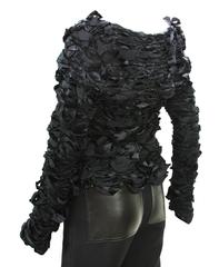 Tom Ford for Yves Saint Laurent F/W 2001 Suéter elástico negro Top de pasarela It. S