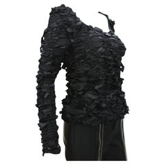 Tom Ford für Yves Saint Laurent H/W 2001 Schwarzes Stretch-Pullover-Laufsteg-Top It. S
