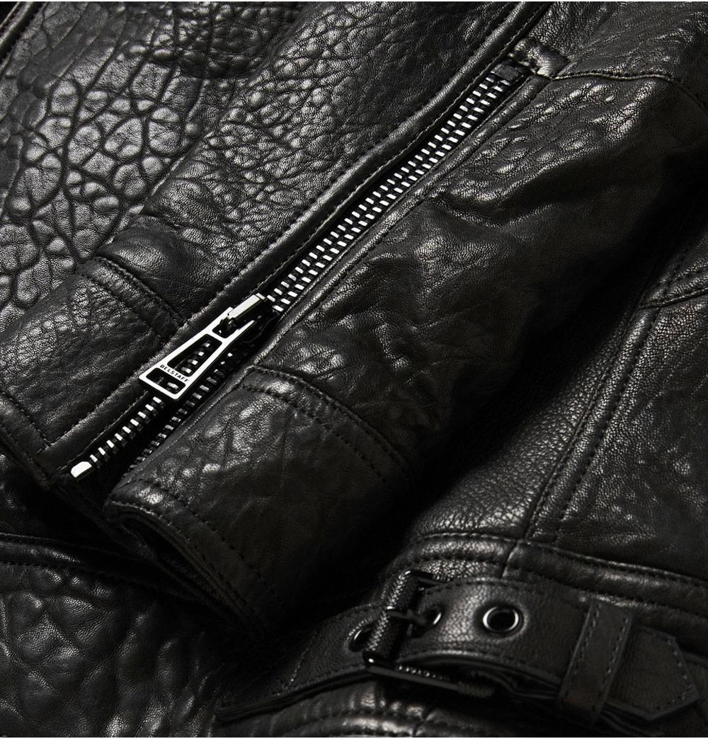 New BELSTAFF Men's MARSHE Black 100% Leather Jacket Italian 48 - US 38 In New Condition In Montgomery, TX