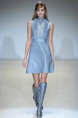 New GUCCI Campaign $3500 Snake Horsebit Knee High Boot Aquamarine It 37  US 7.5