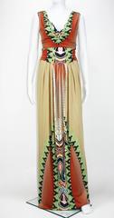 Nuovo abito da sera Etro in jersey stampato stretch multicolore It.40, 42 US 4