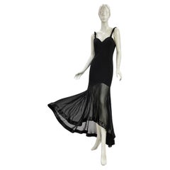 1995 Vintage By Gianni Versace Couture Schwarzes Kleid