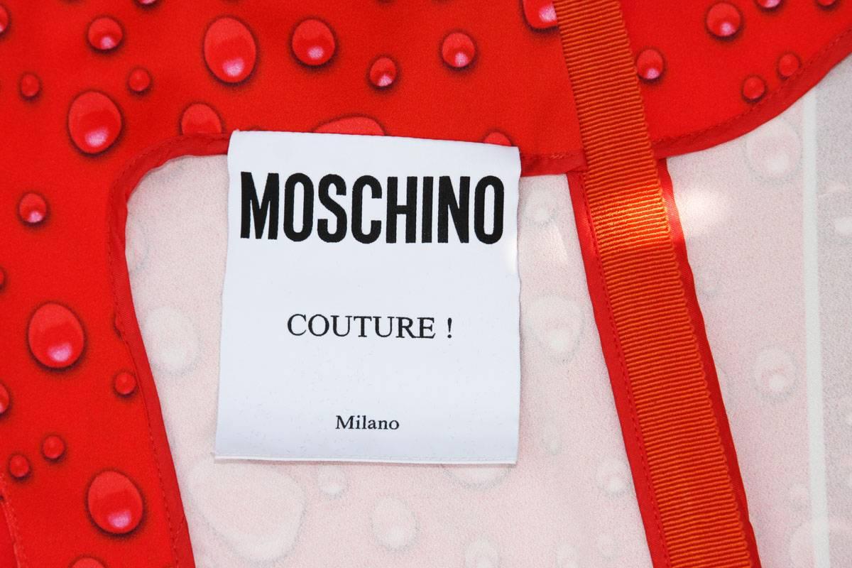 New MOSCHINO COUTURE Famous COLA Stretch Dress Red White It.40 - US 4 2
