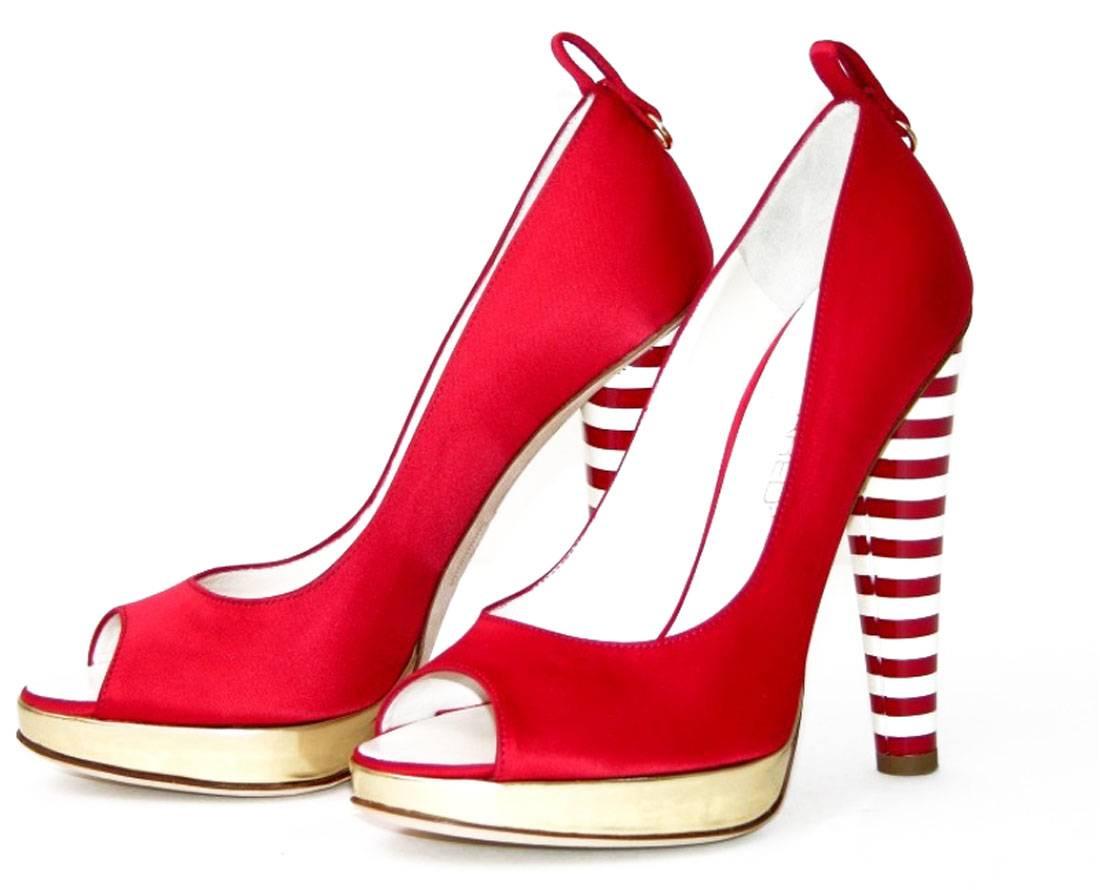 Rouge Chaussures à plateforme DSQUARED2 RASSO FIAMMA neuves It. 39 - US 9 en vente