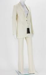 New $2760 GUCCI Alabaster Satin Women's Pant Suit It. 40 - US 4