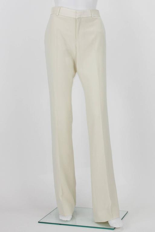 New $2760 GUCCI Alabaster Satin Women's Pant Suit It. 40 - US 4 at 1stDibs  | satin pants suit womens, alabaster suit, womens satin suit