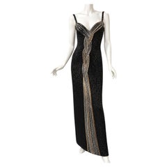 Vintage Bob Mackie Boutique Fully Beaded Gown as seen on Yas­mine Bleeth TV Show