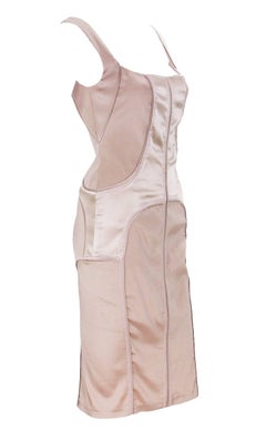 Tom Ford for Gucci 2003 Collection Silk Nude Stretch Bandage Dress It.38 - US 4