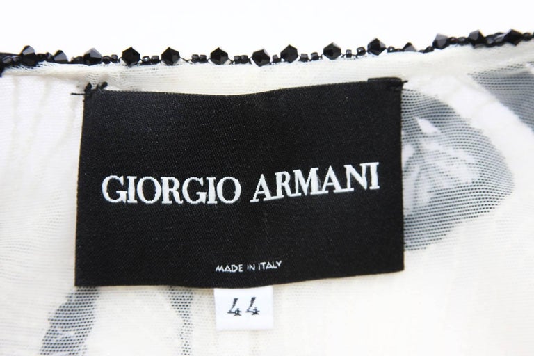 Giorgio Armani Fully Beaded Embroidered Champagne Black Evening Blazer ...