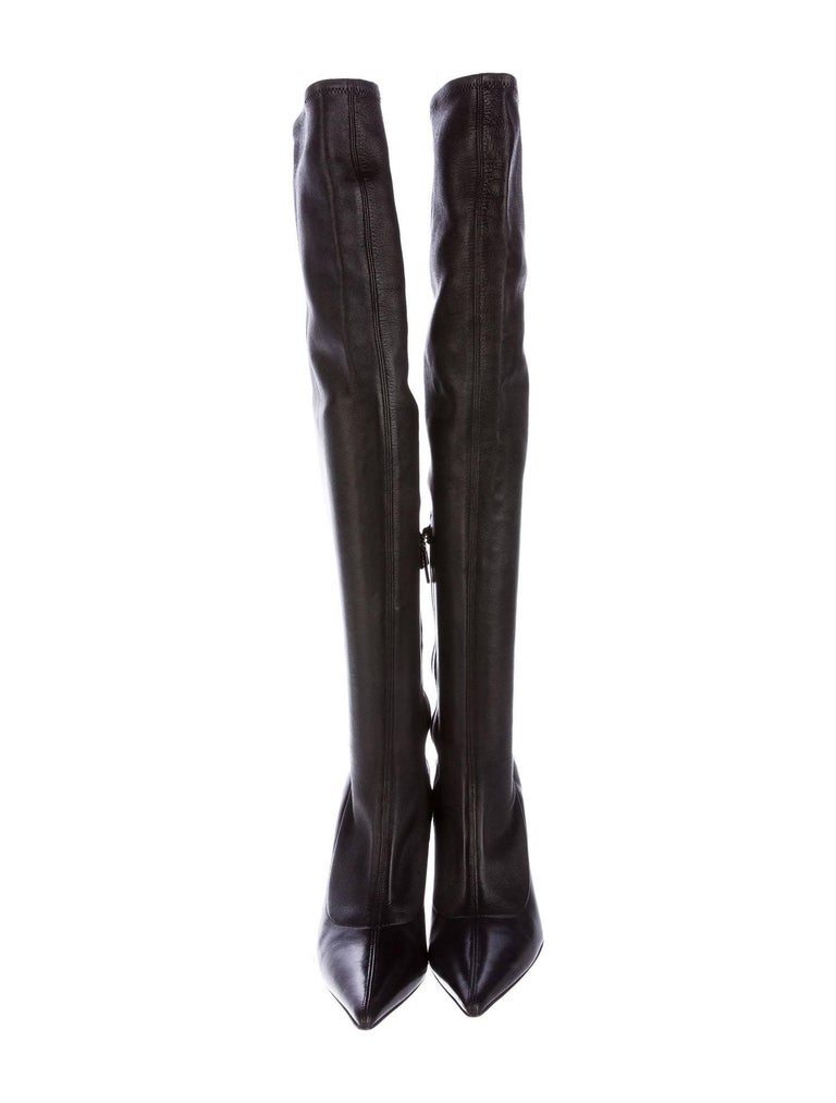 Tom Ford for Gucci F/W 2003 Over-the-Knee Stretch Leather Studded Boots ...