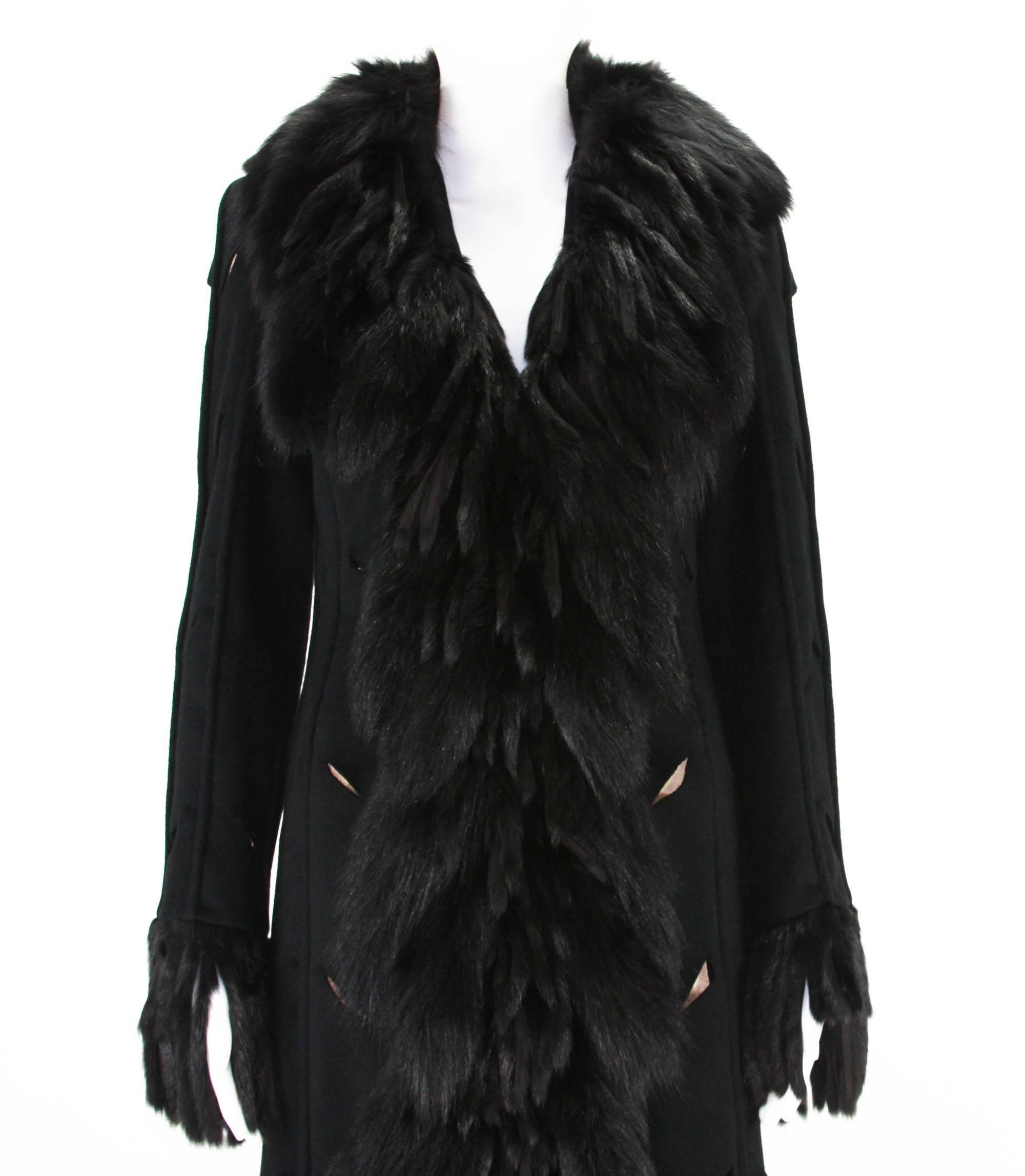 versace black coat