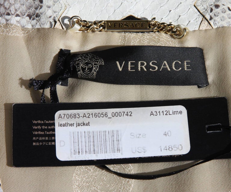 New $14,850 Versace Water Snake Medusa Swarovski Crystal Embellished ...