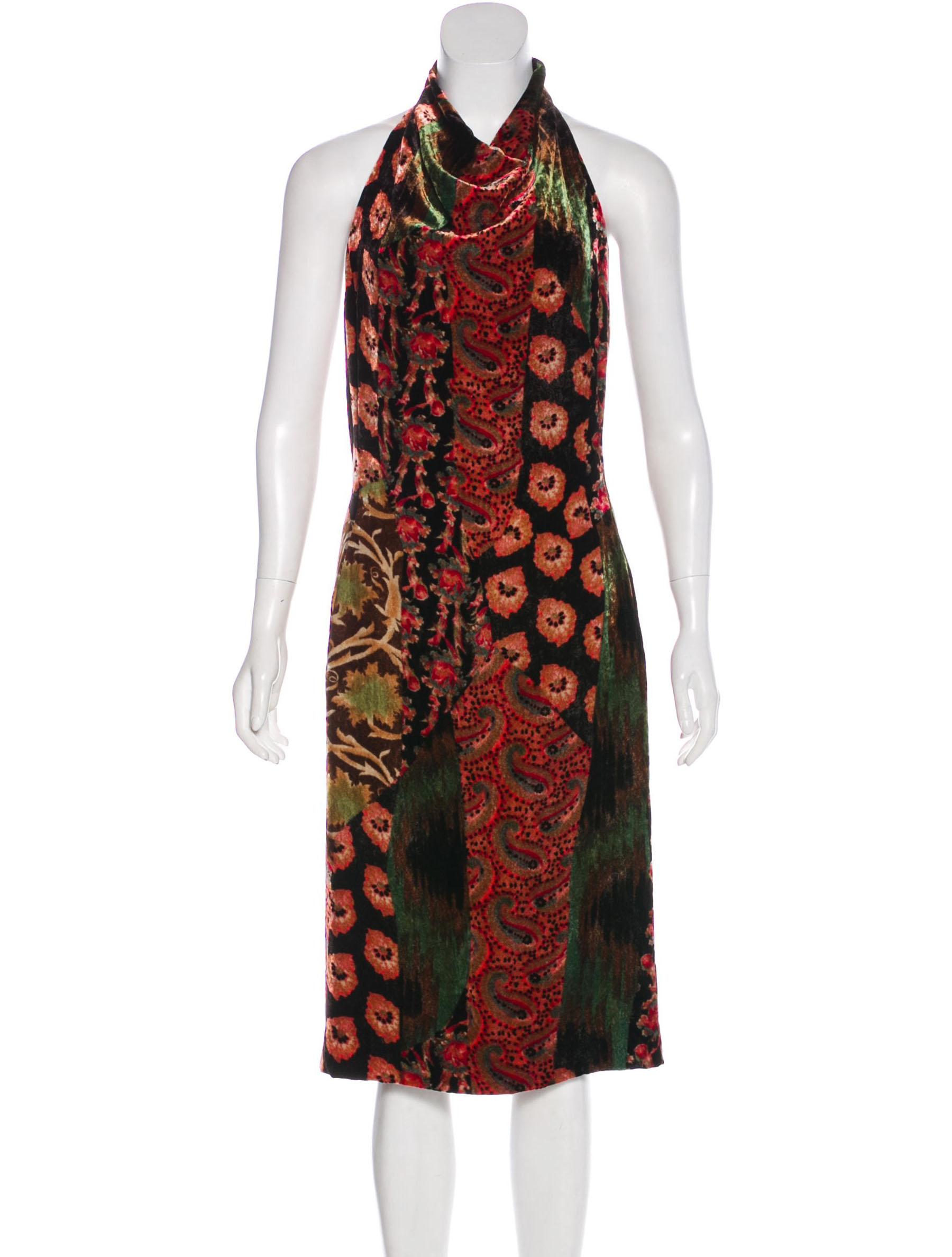 Oscar De La Renta F/W 2002 Velvet Reversible Long Coat Sable Trim + Dress sz. 6  For Sale 4