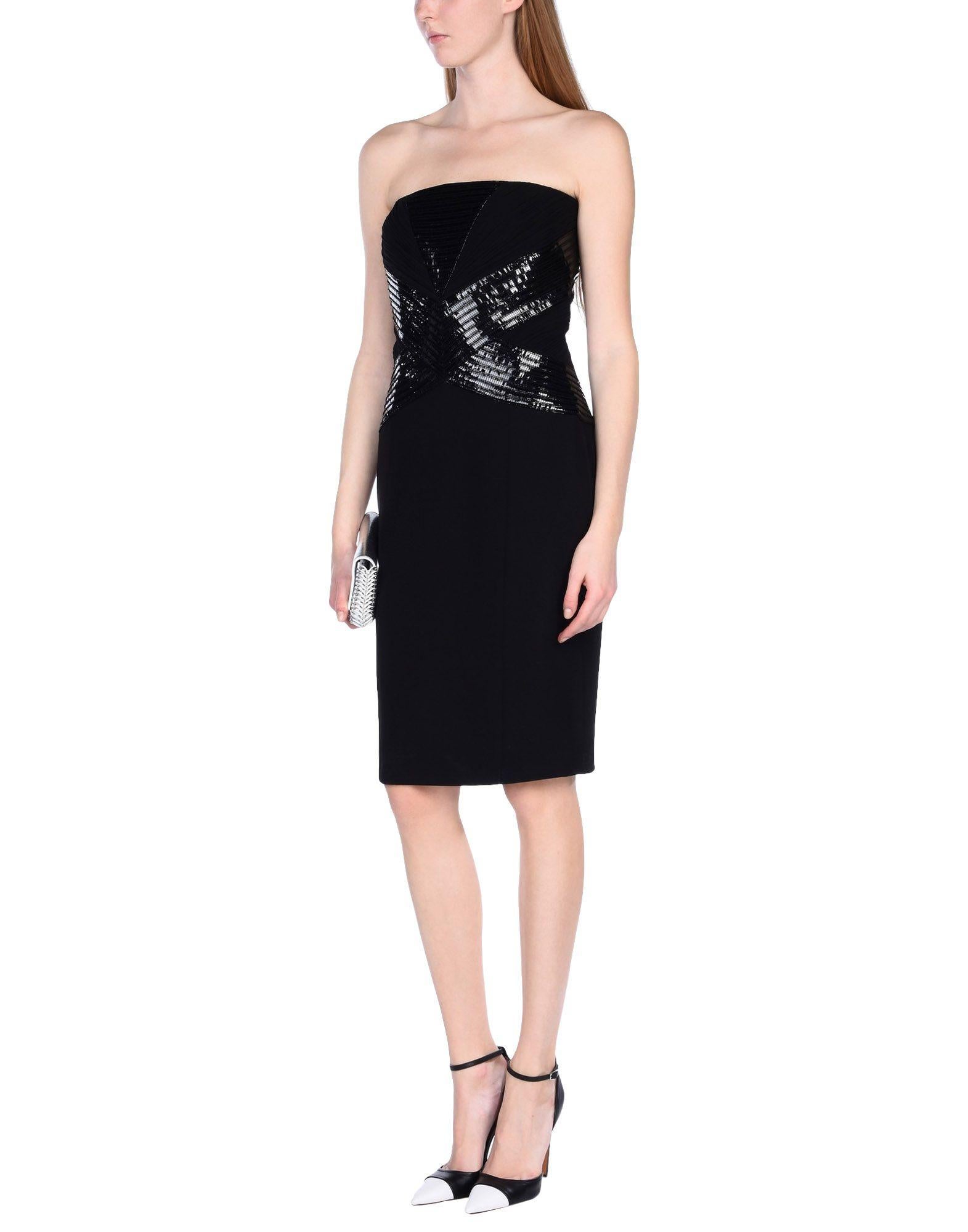 New Versace Patent Leather Embellished Silk Black Cocktail Strapless Dress 40 For Sale 5