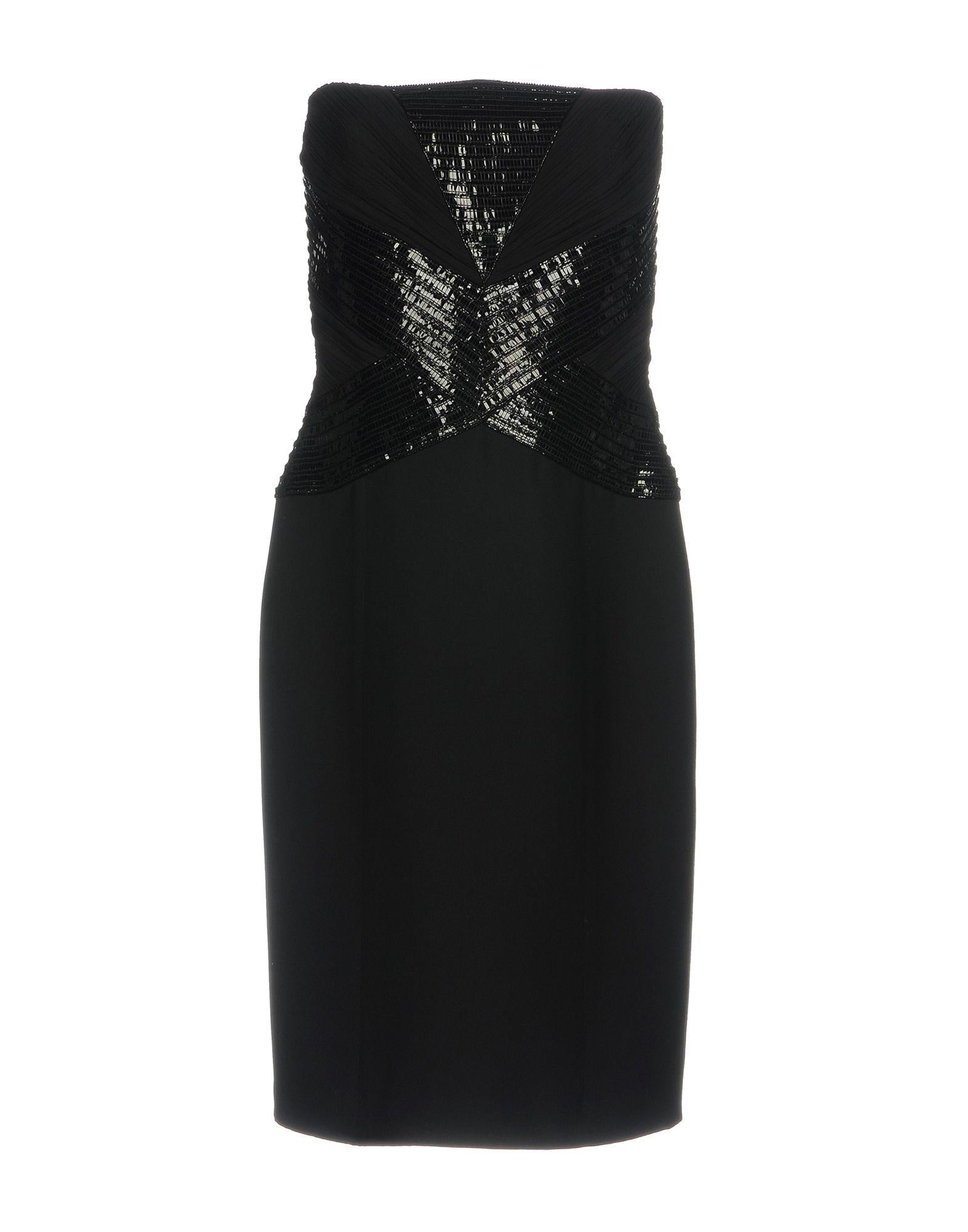 New Versace Patent Leather Embellished Silk Black Cocktail Strapless Dress 40 For Sale 7