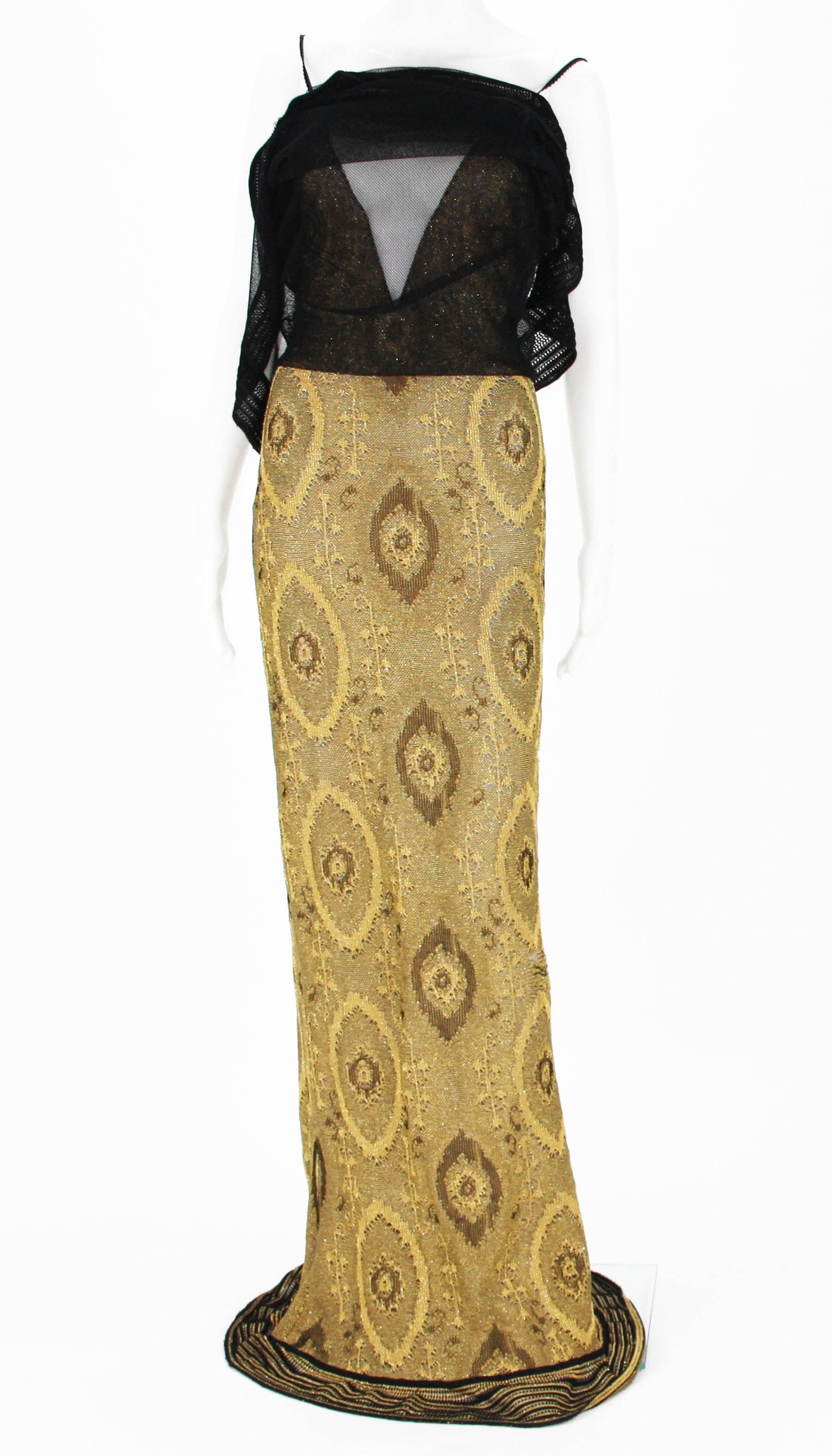 Women's John Galliano S/S 1998 see on Jennifer Aniston SAG Awards Mesh Overlay Dress For Sale