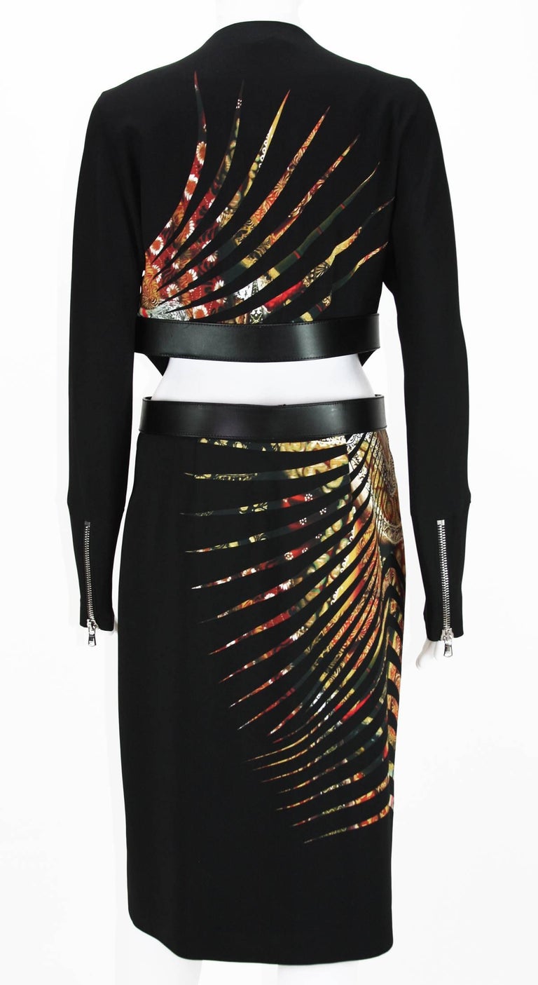 New Etro Runway CutOut Waist with Leather Belt Double Closure Dress It