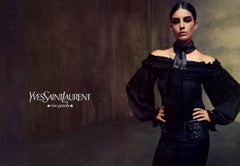 Tom Ford for Yves Saint Laurent Rive Gauche F/W 2001 Cotton Off-Shoulders Top M