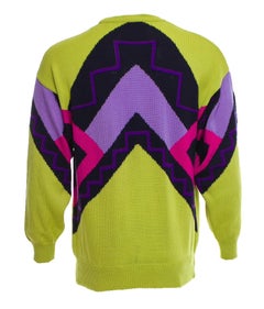 Gianni Versace Vintage Wool Men's Sweater, 1990s