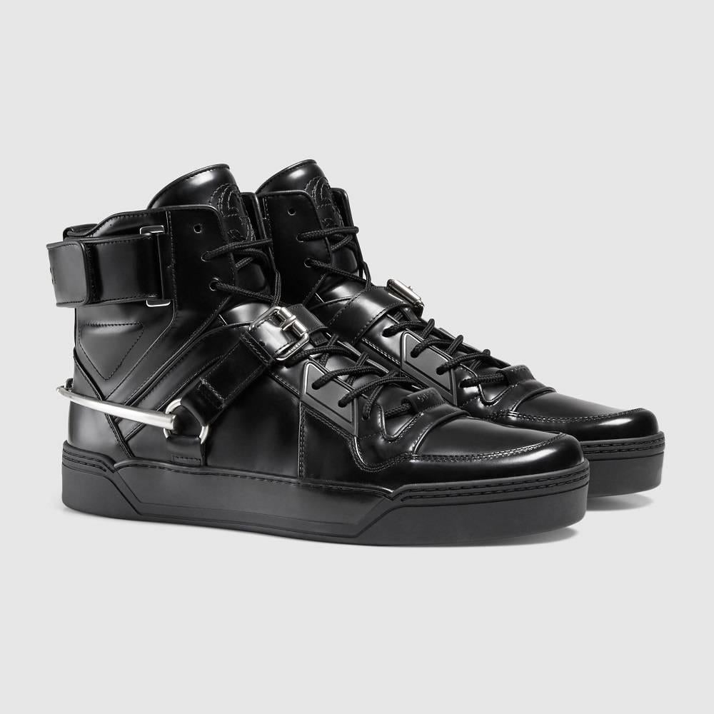 New Gucci Men's Black Basket Darko High-Top Sneaker Gucci sizes 8.5 9 9.5 11.5  In New Condition In Montgomery, TX