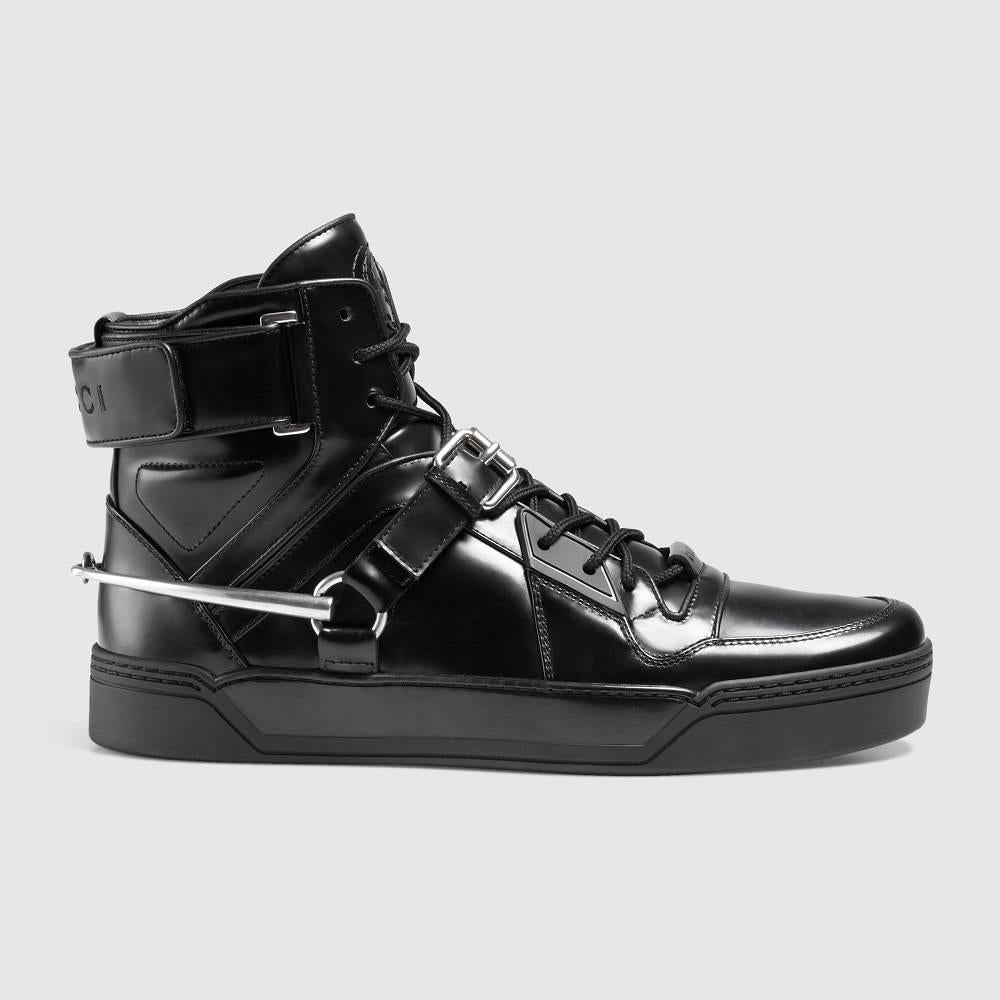 New Gucci Men's Black Basket Darko High-Top Sneaker Gucci sizes 8.5 9 9.5 11.5  1