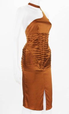 Tom Ford for Gucci 2003 Collection Silk Cooper Cocktail Dress 40 - US 4