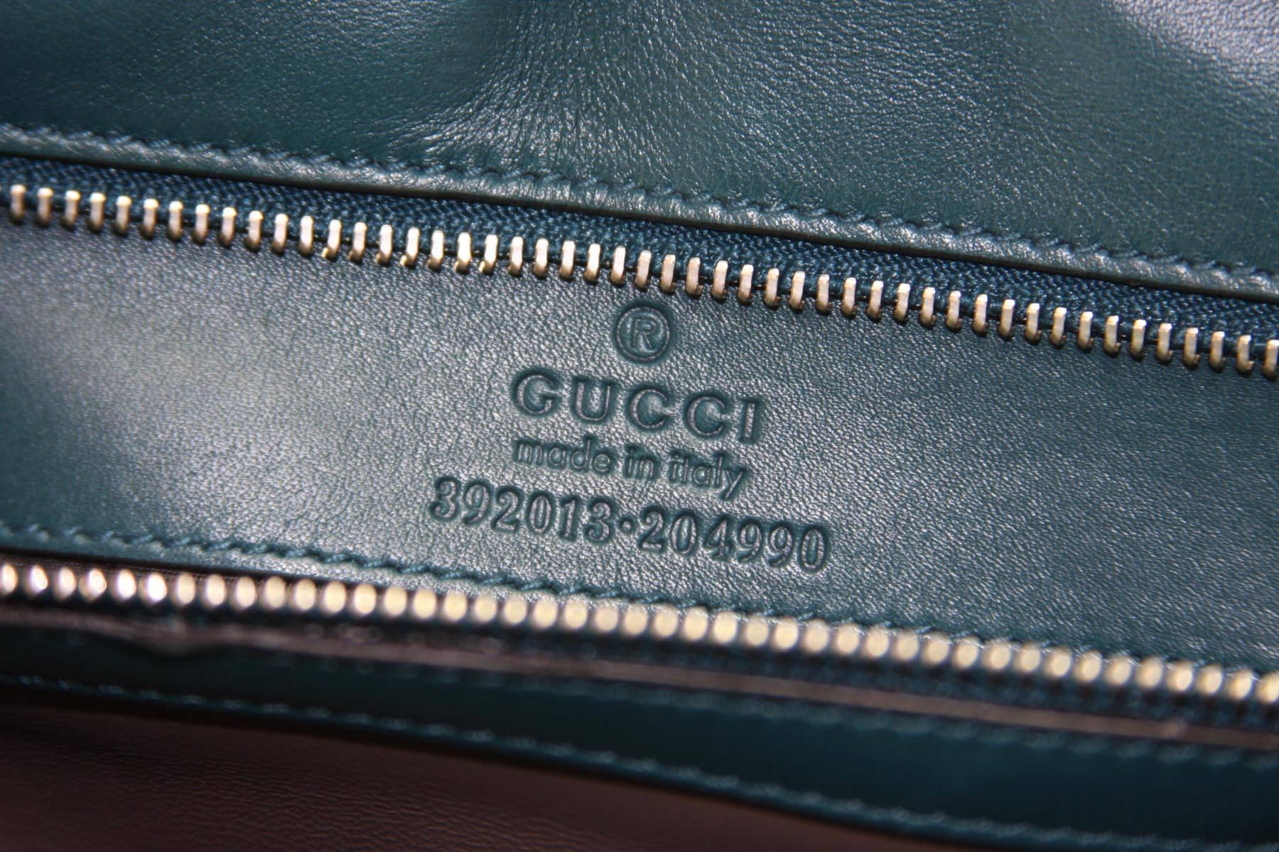 $24.000 Gucci Krokodil Staub Türkis Top Handle Schulterriemen Medium Tasche im Angebot 3