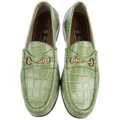 New Gucci Men's Horsebit Crocodile Countryside Loafers, 1953