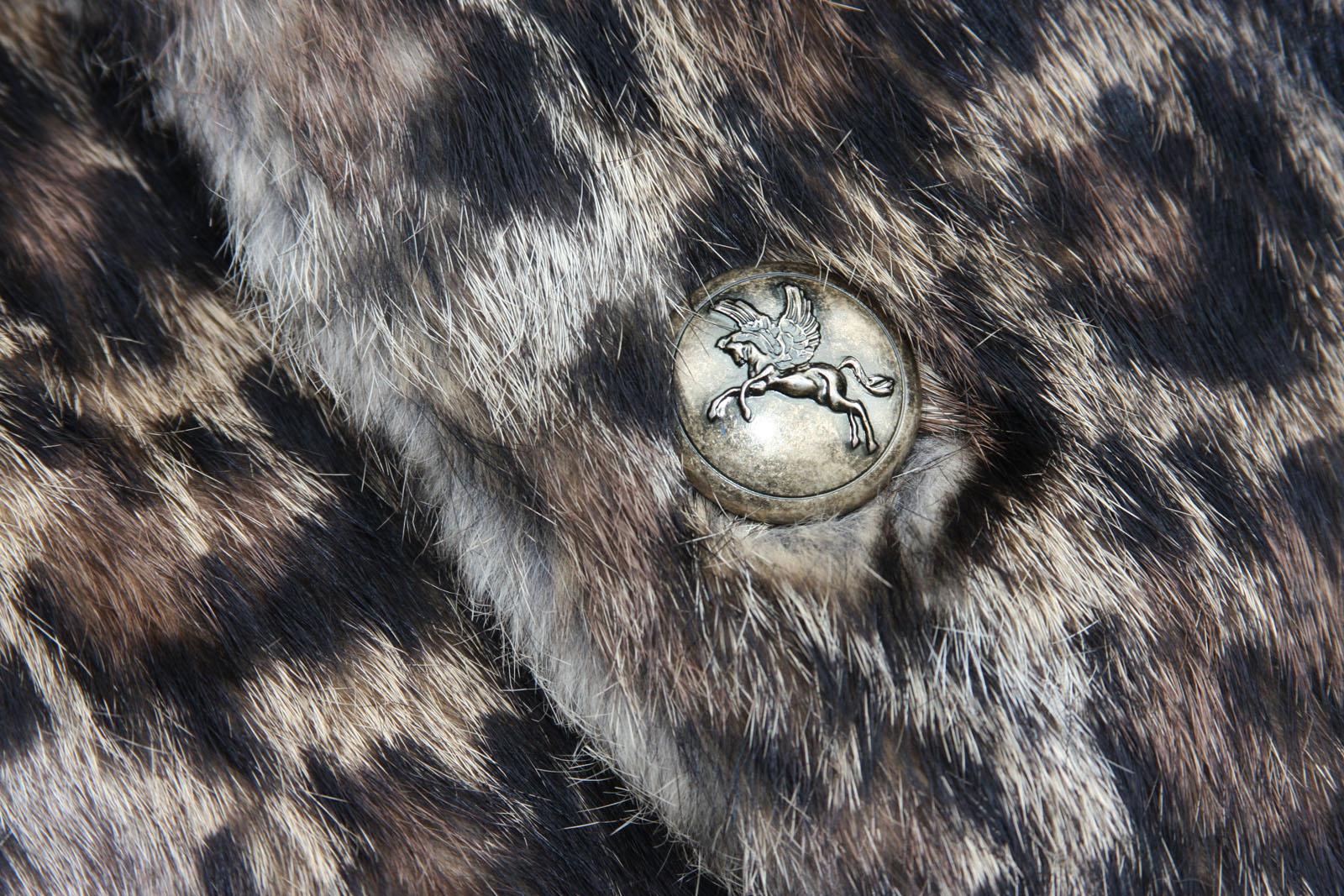 New Roberto Cavalli Runway F/W 2016 Collection Fur Long Leopard Print Coat  42 7