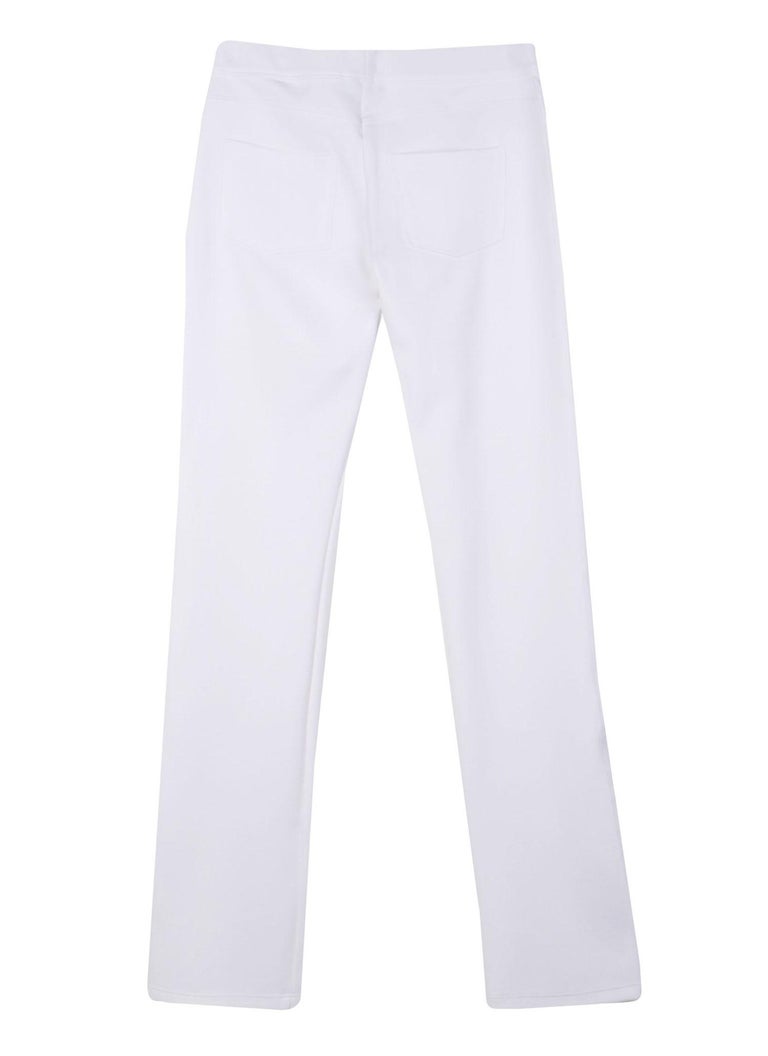 New Versace Women's White Gym Pant Suit with Crystal Embellishment For