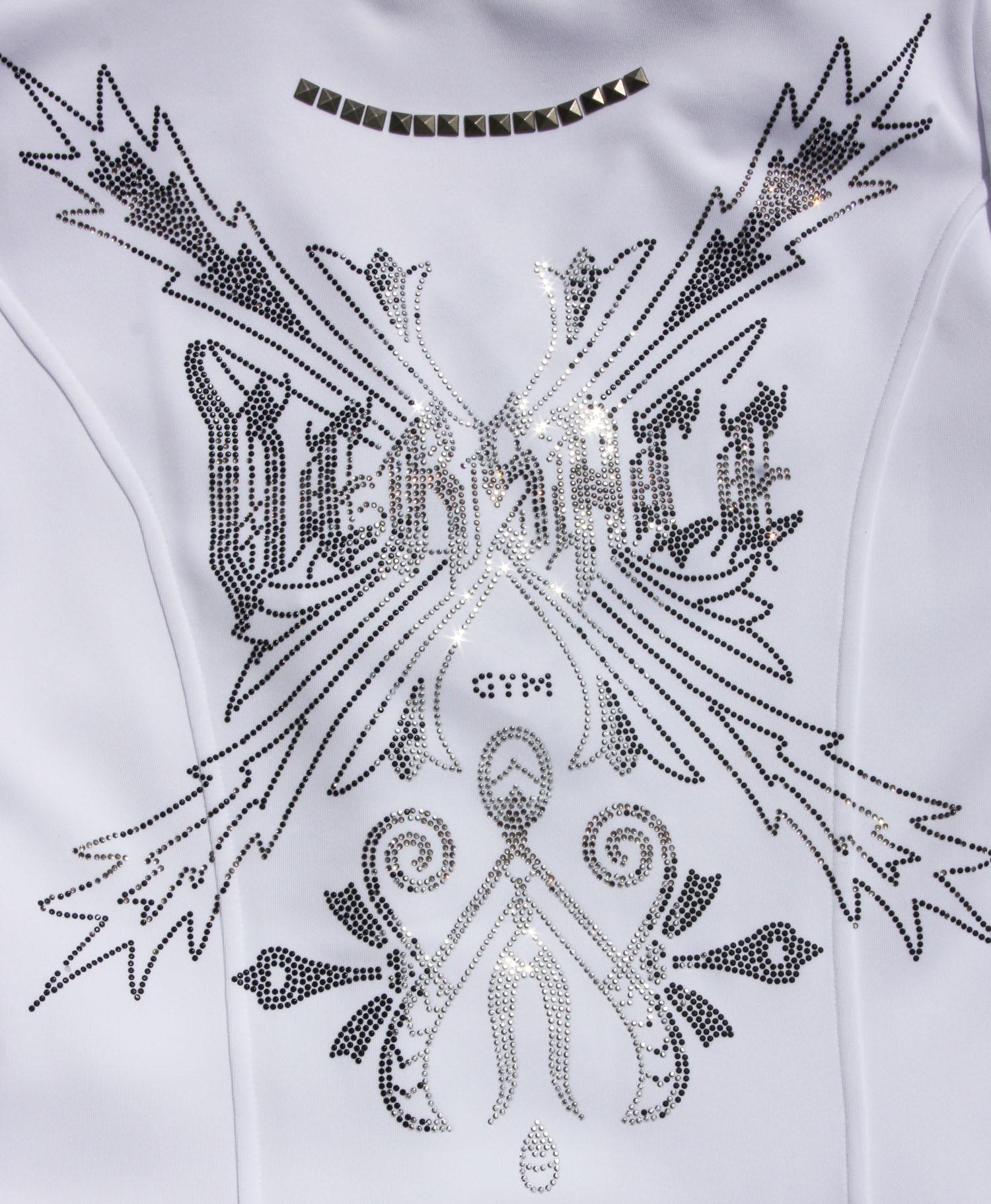 Versace, pantalon de sport blanc pour femme avec ornements en cristal, état neuf  US 6 et 8 en vente 11