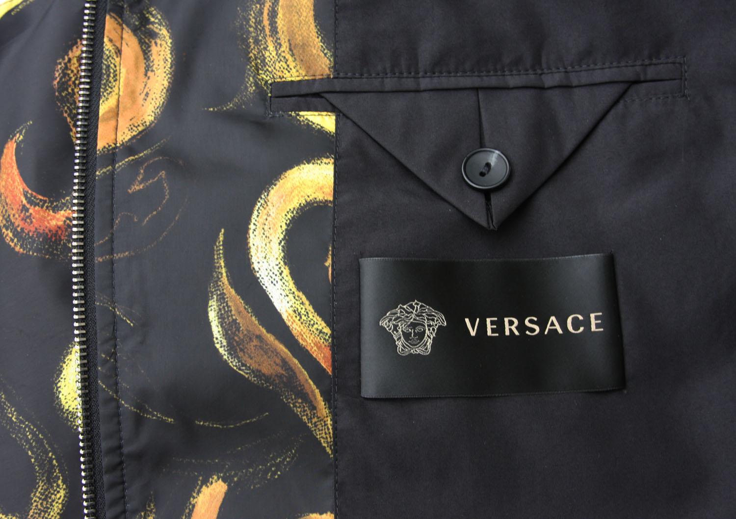 Neu New Versace Herren Barocco Intante Kapuze Jacke Windbreaker 50 - US 40 im Angebot 2