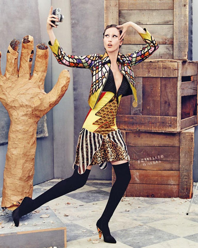 NWT Givenchy Black Suede Enameled Gold Metal Cone Heels Over the