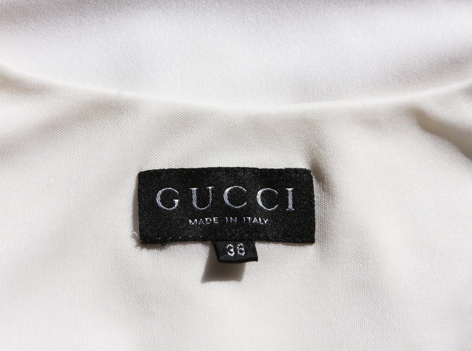 Museum Tom Ford for Gucci F/W 1996 Collection White Jersey Belted Dress Gown 38 3