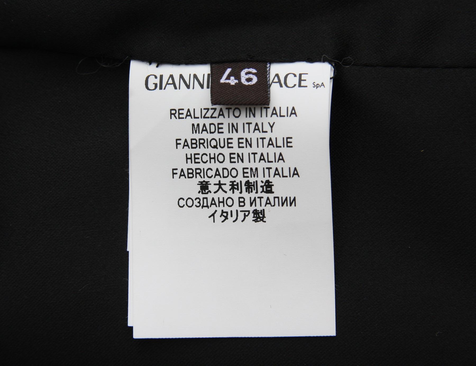 Versace, véritable veste en cuir de renard blanc imprimé léopard pour femme, 46 en vente 11