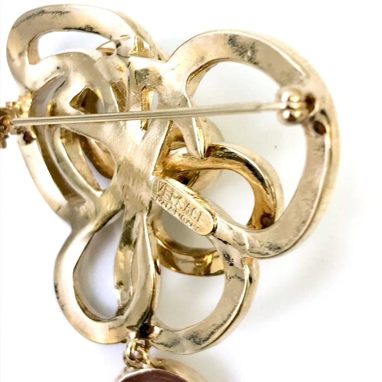 Versace Flower Brooch, 1990s at 1stDibs | versace brooch, versace