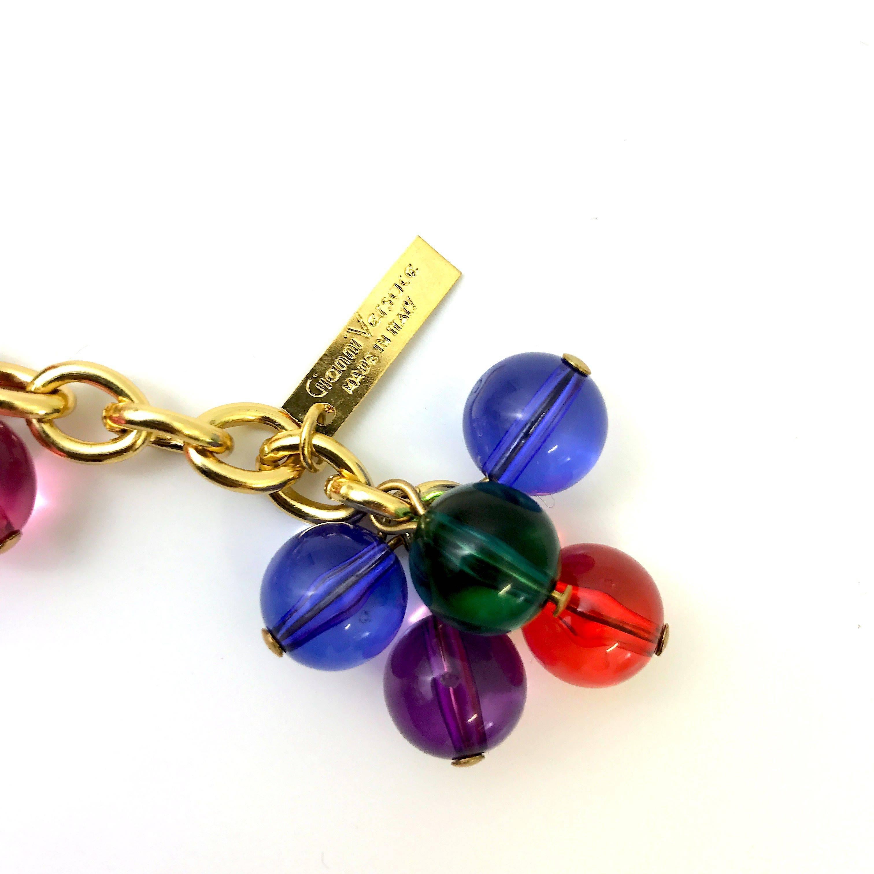 Gianni Versace multicoloured glass beaded bracelet, 1990s   In New Condition In Nottingham, GB