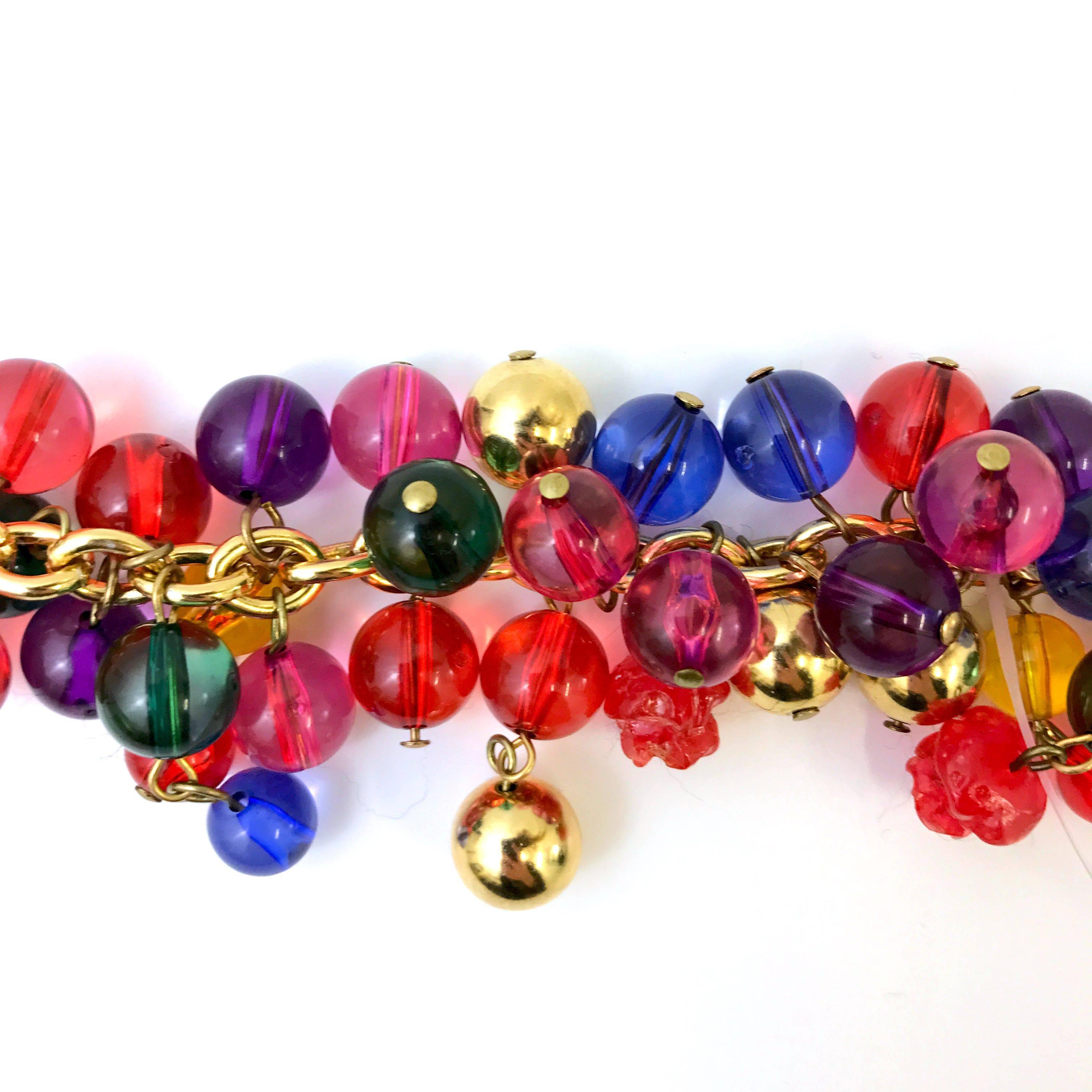 Women's Gianni Versace multicoloured glass beaded bracelet, 1990s  