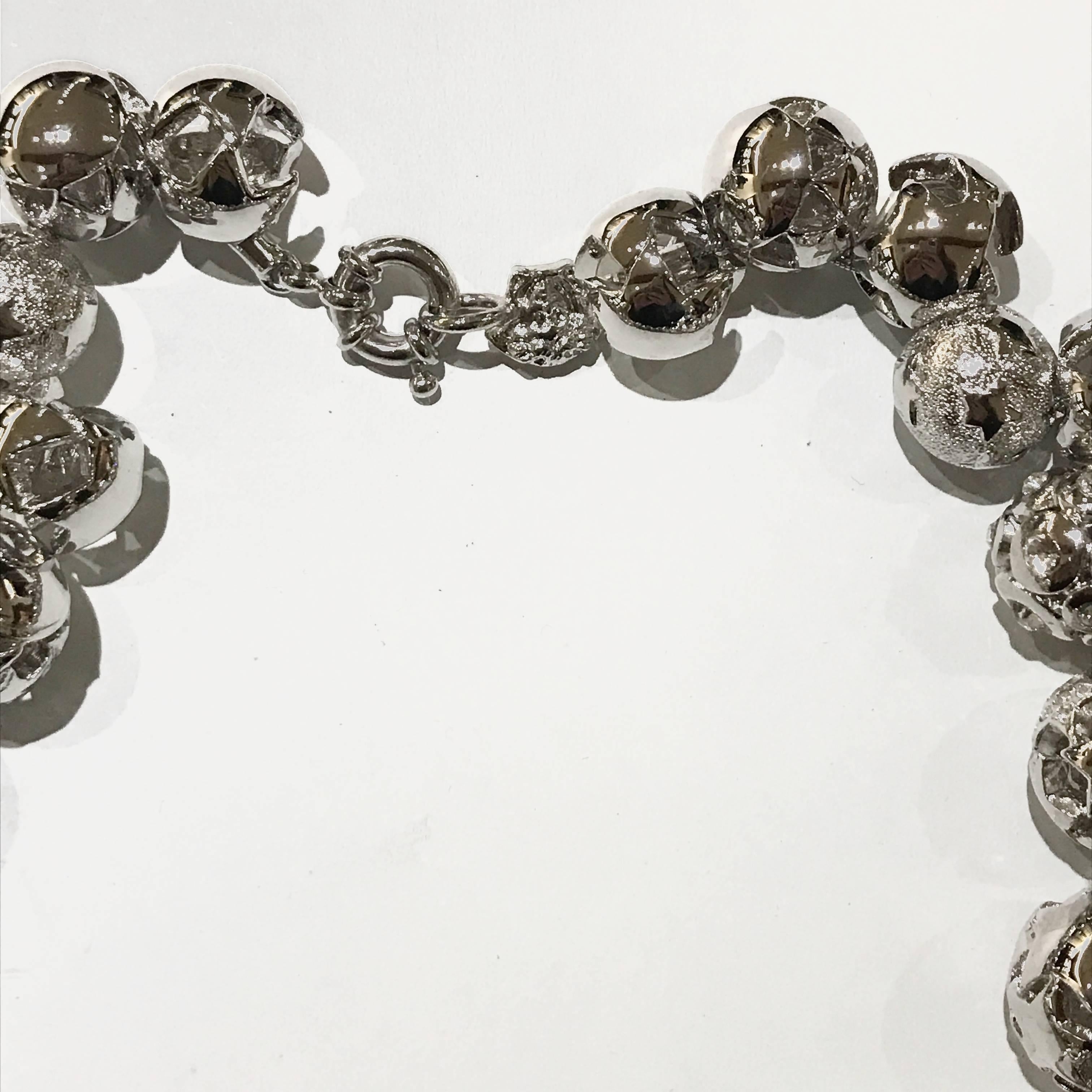 Women's 1990s Gianni Versace ball necklace with cutout detailing For Sale
