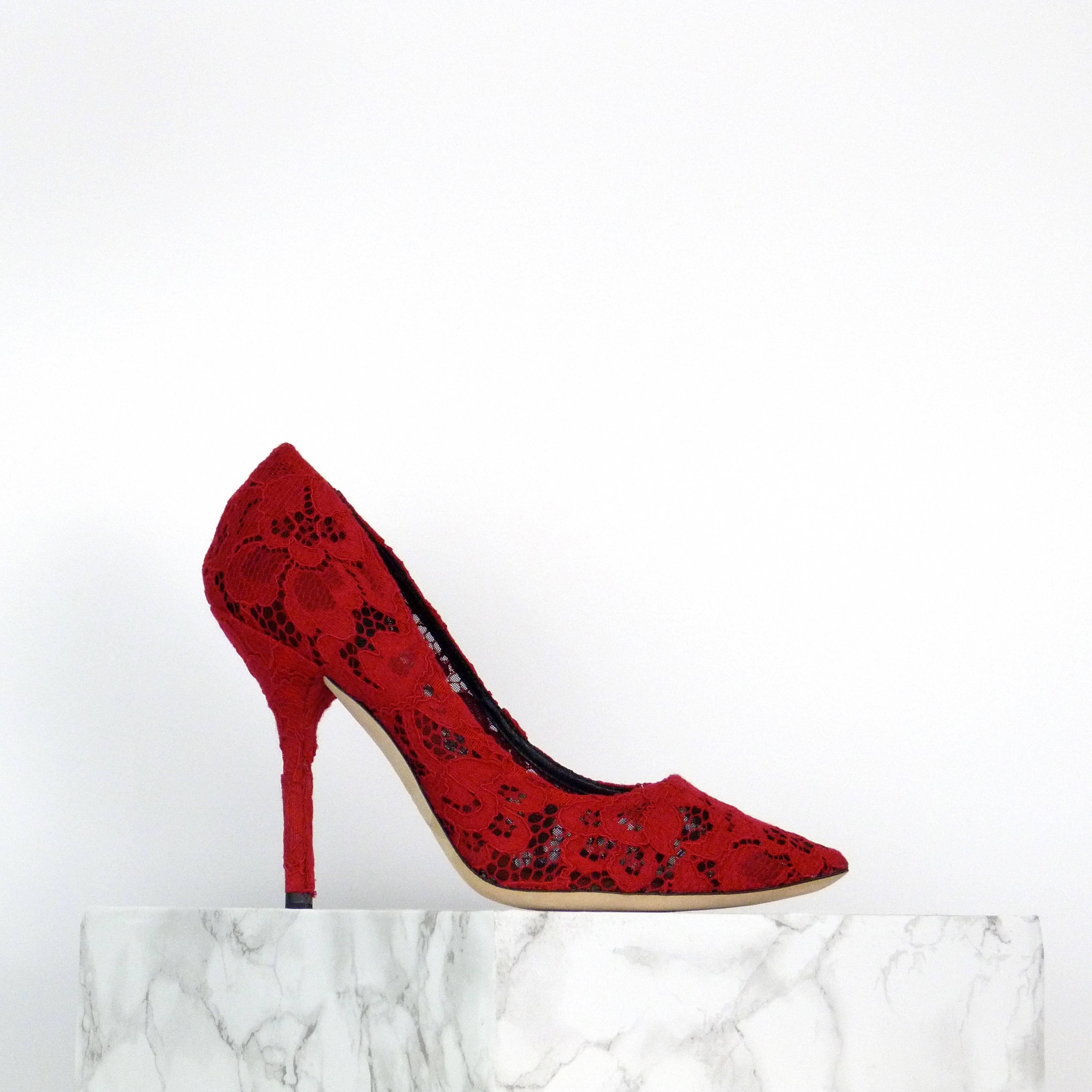red dolce and gabbana heels
