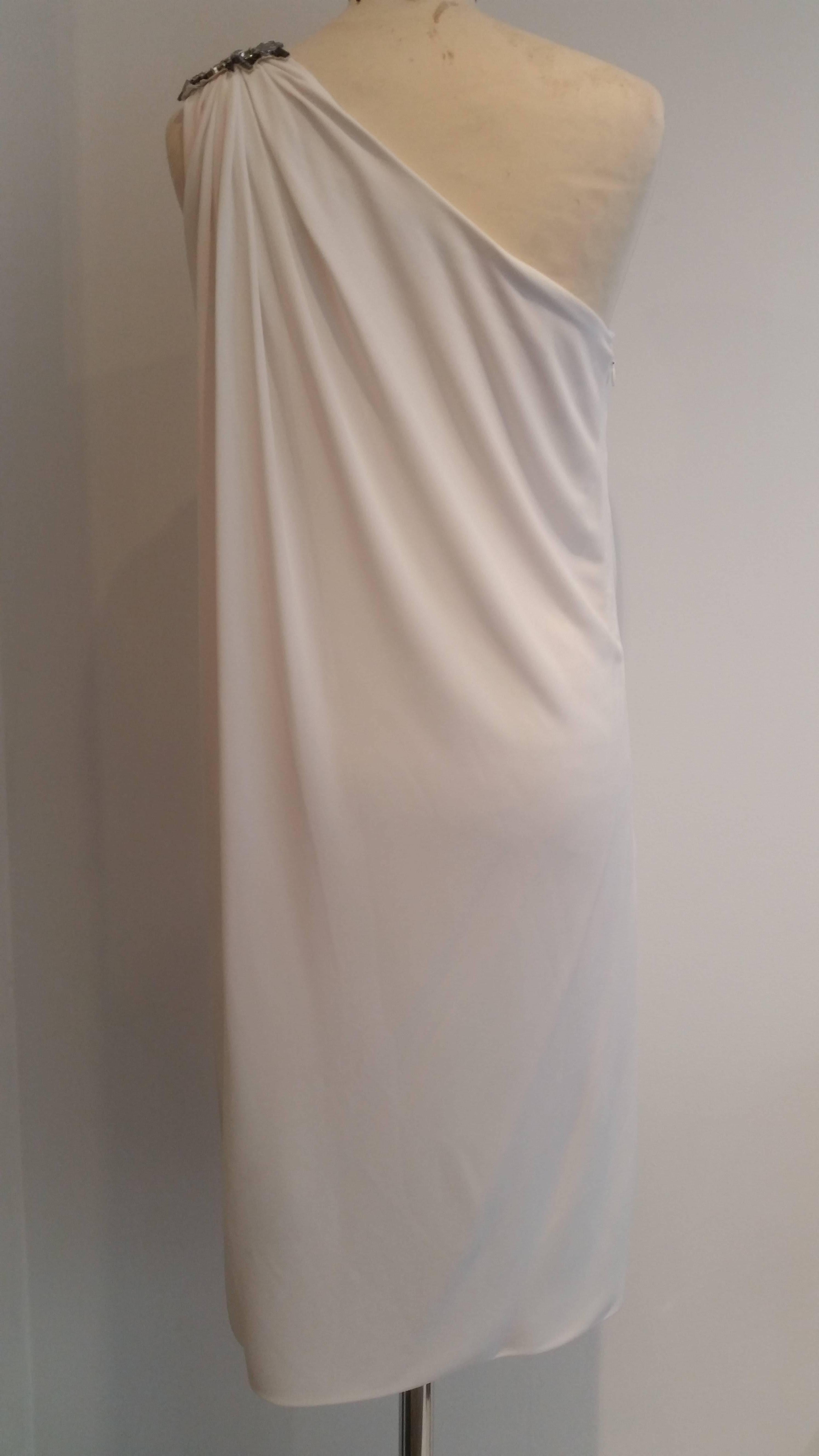 white grecian style dress