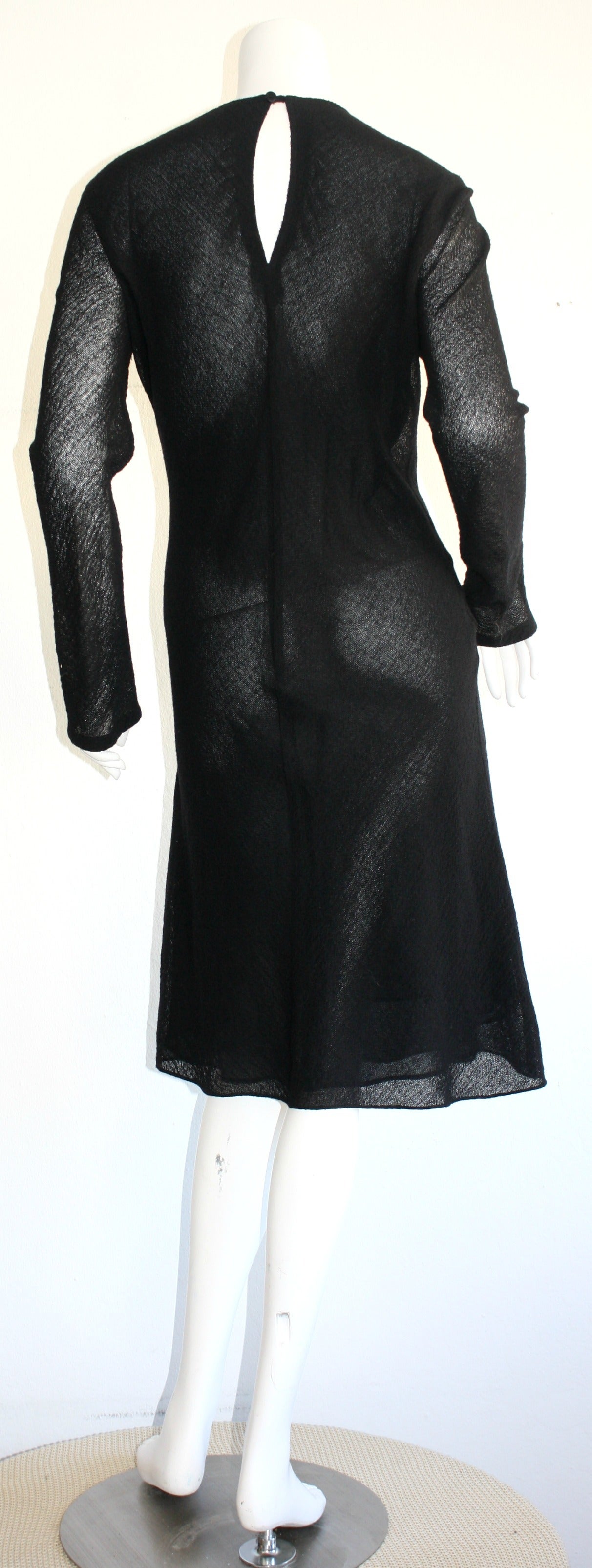 calvin klein black dress with sleeves