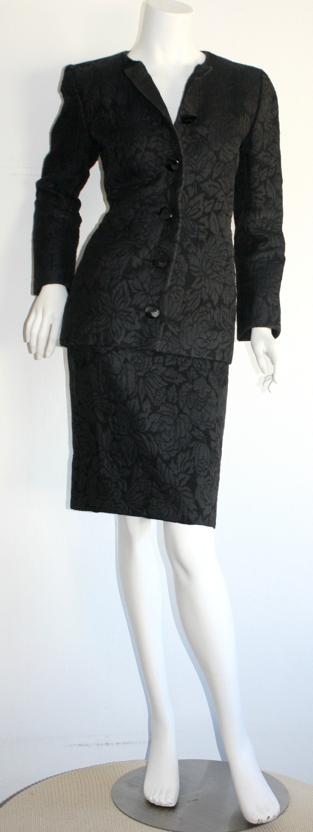 Women's Vintage Yves Saint Laurent Haute Couture Numbered Skirt Suit - Stunning! For Sale