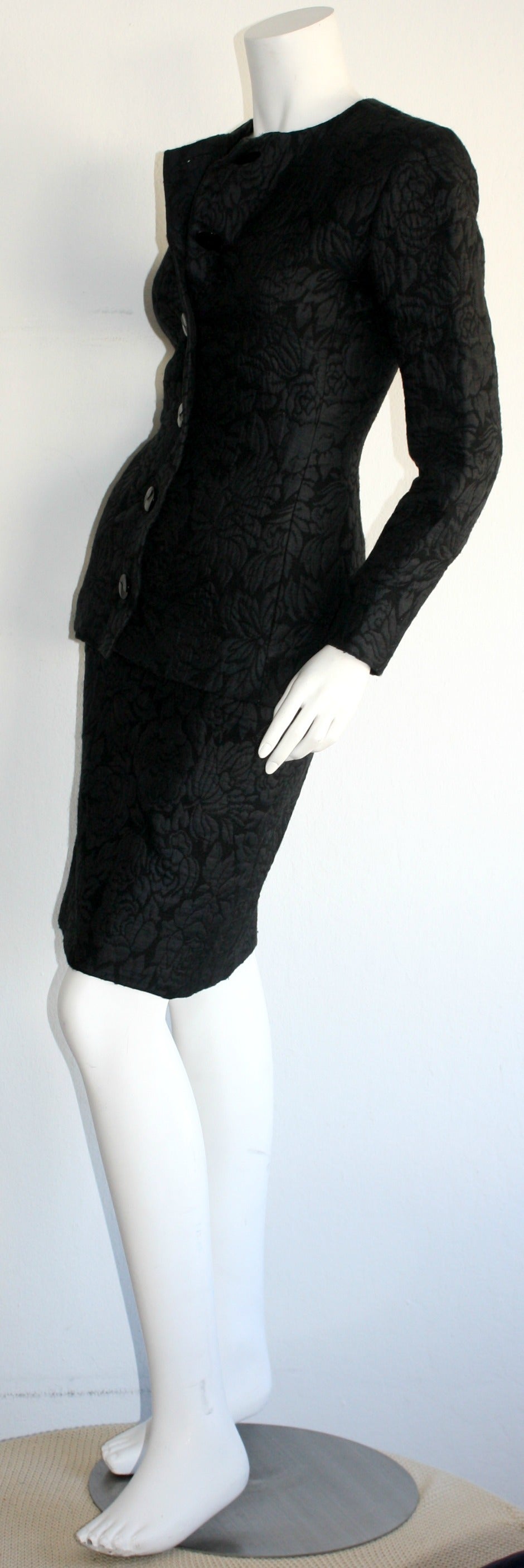 Vintage Yves Saint Laurent Haute Couture Numbered Skirt Suit - Stunning! For Sale 1