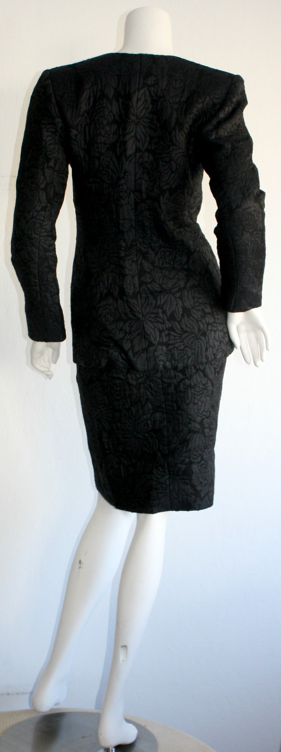 Vintage Yves Saint Laurent Haute Couture Numbered Skirt Suit - Stunning! In Excellent Condition For Sale In San Diego, CA