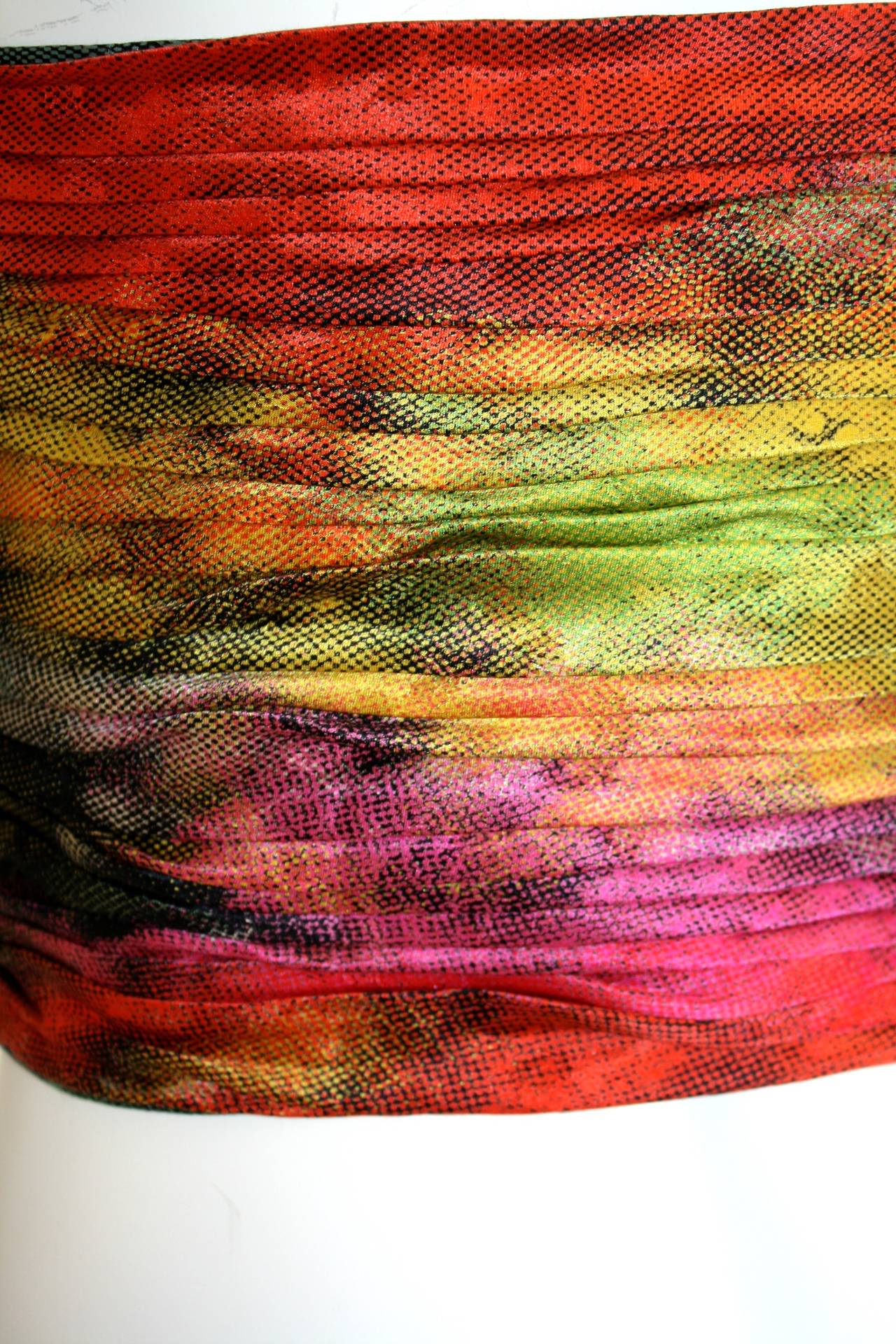 Emanuel Ungaro Vintage Silk Rainbow Ombre Bustier Top 3